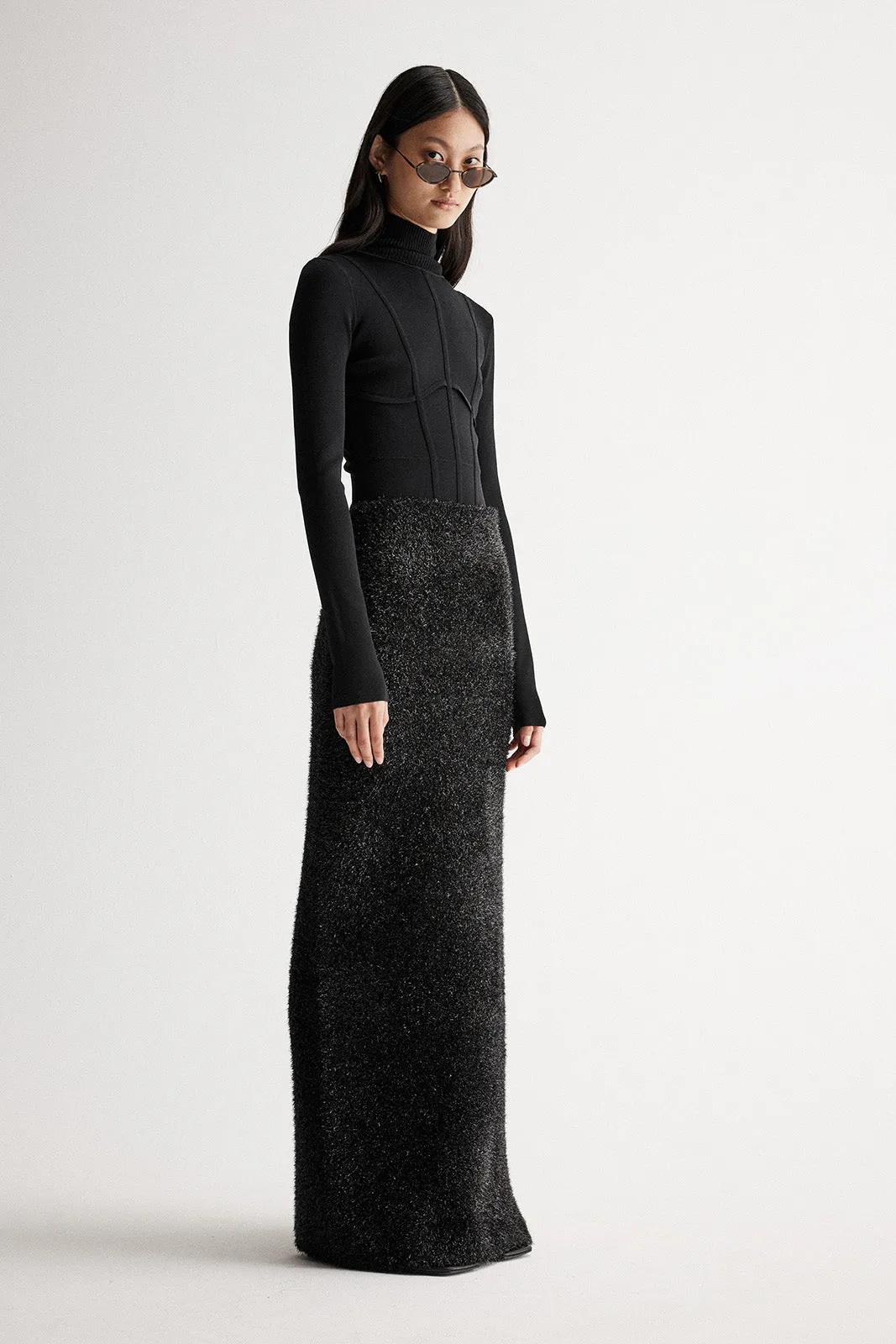Adeline Knit Bodysuit Black