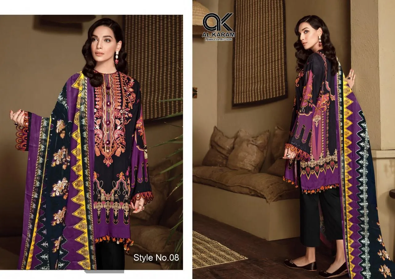 AL KARAM PRESENTS KESARIYA LAWN COLLECTION SUIT COLLECTION