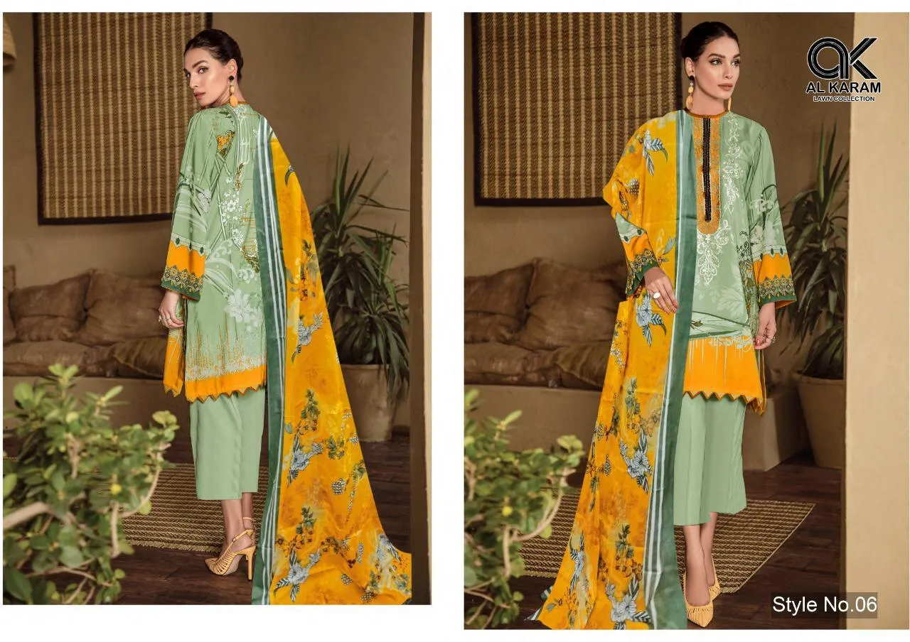 AL KARAM PRESENTS KESARIYA LAWN COLLECTION SUIT COLLECTION