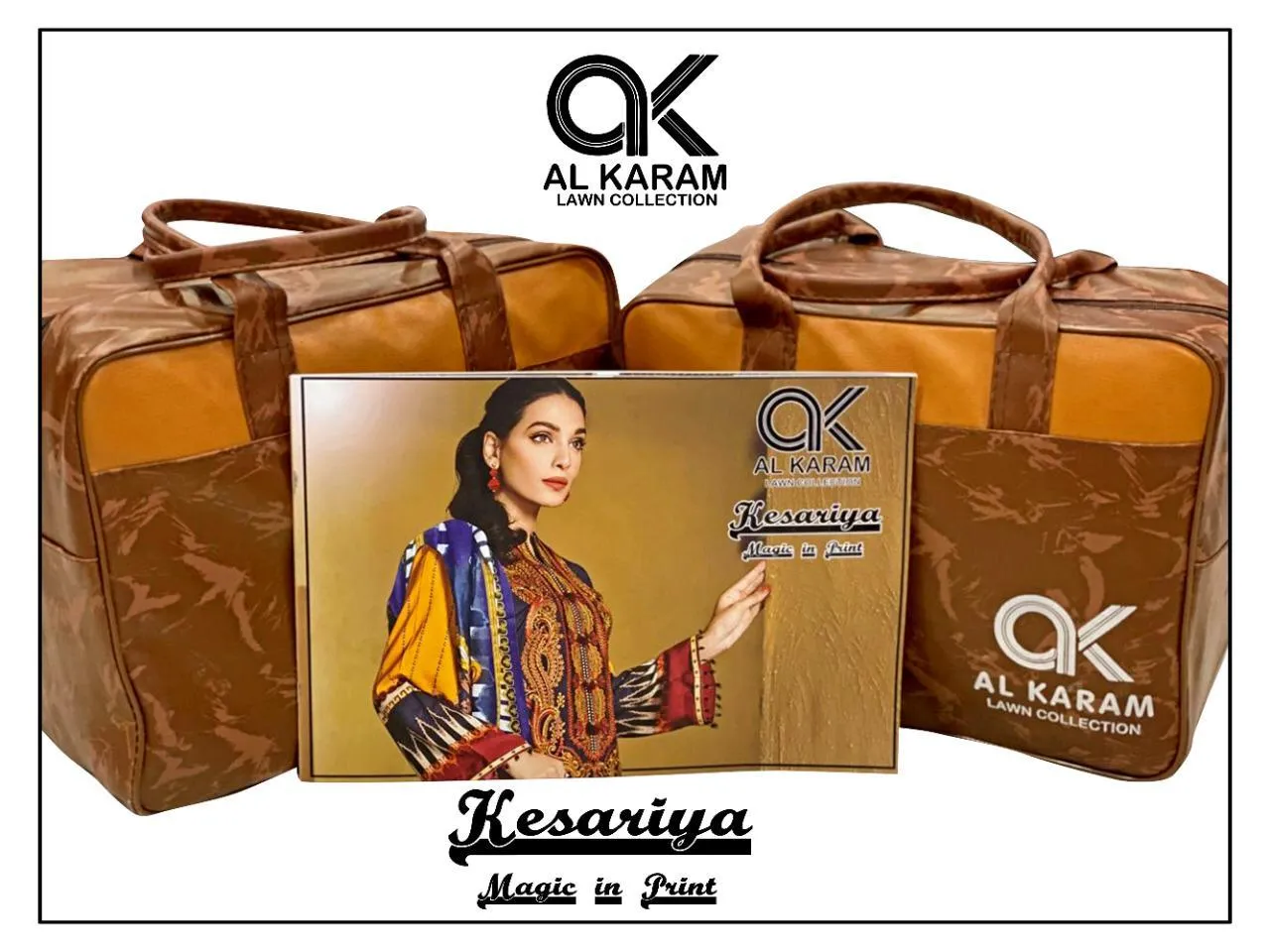 AL KARAM PRESENTS KESARIYA LAWN COLLECTION SUIT COLLECTION
