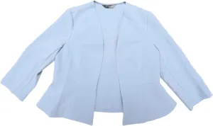 Allegra K Elegant Blazer for Women's Open Front Collarless 3/4 Sleeve Peplum Business Work Suit Jacket