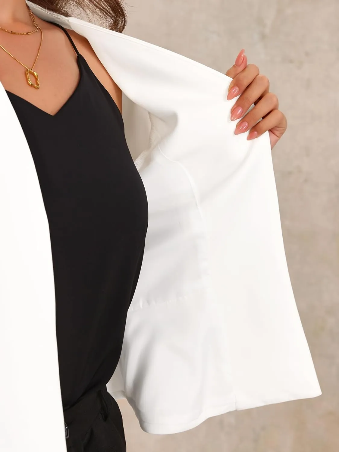 Allegra K Elegant Blazer for Women's Open Front Collarless 3/4 Sleeve Peplum Business Work Suit Jacket