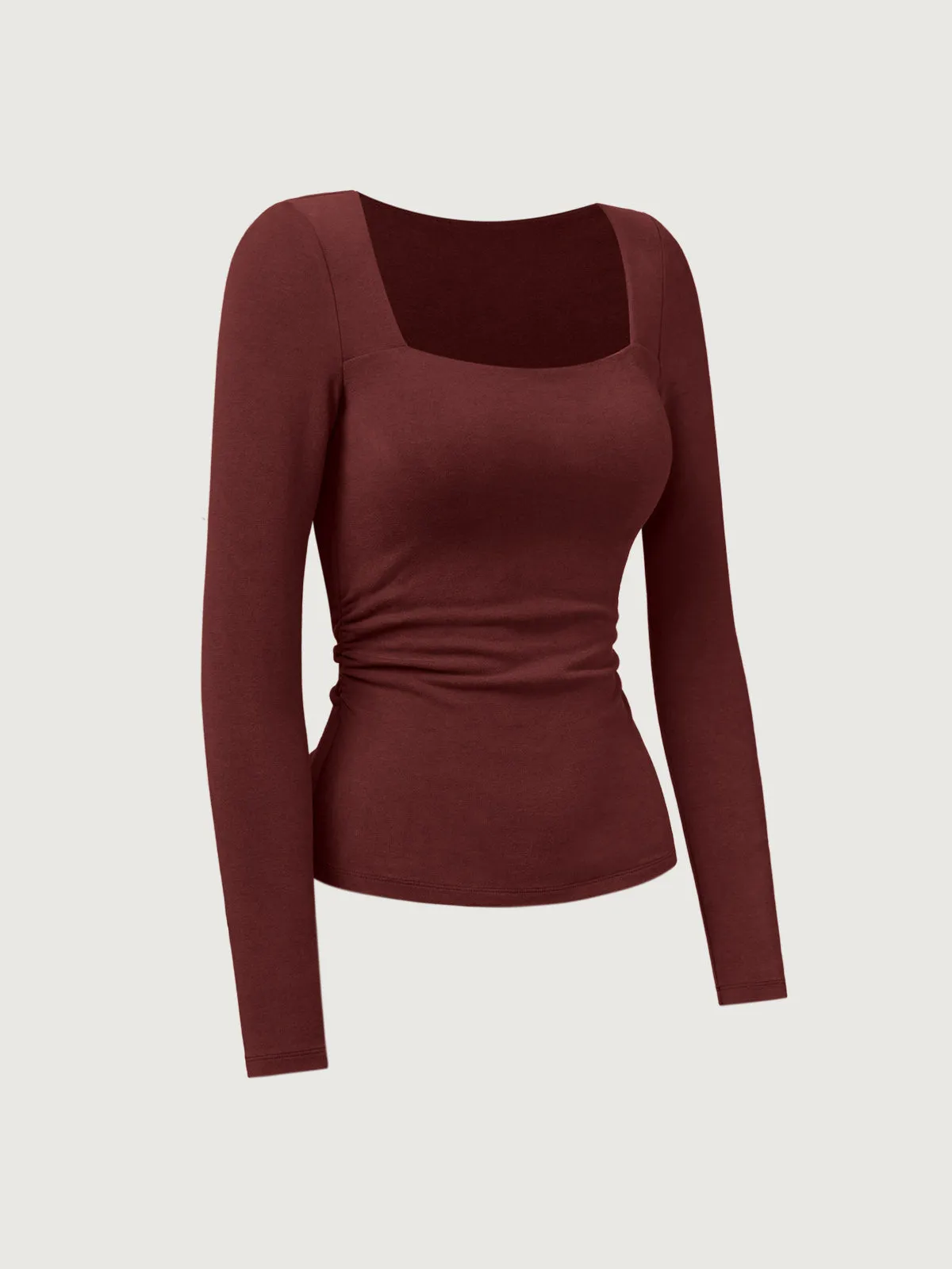 Anti-Bacteria Square Neck Ruched Brami Top