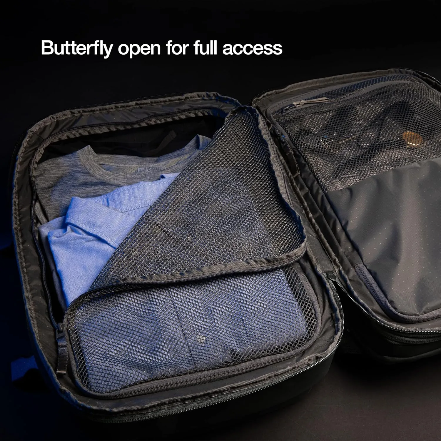 A.R.C. Travel Pack - ReSpun 100% Recycled Polyester, 38L Backpack, RFID-Blocking, Shoe Compartment, Expansion Zipper, Ergonomic Straps, Laptop Compartment for 16 PC/Mac, Travel Friendly - Smoked Ivy