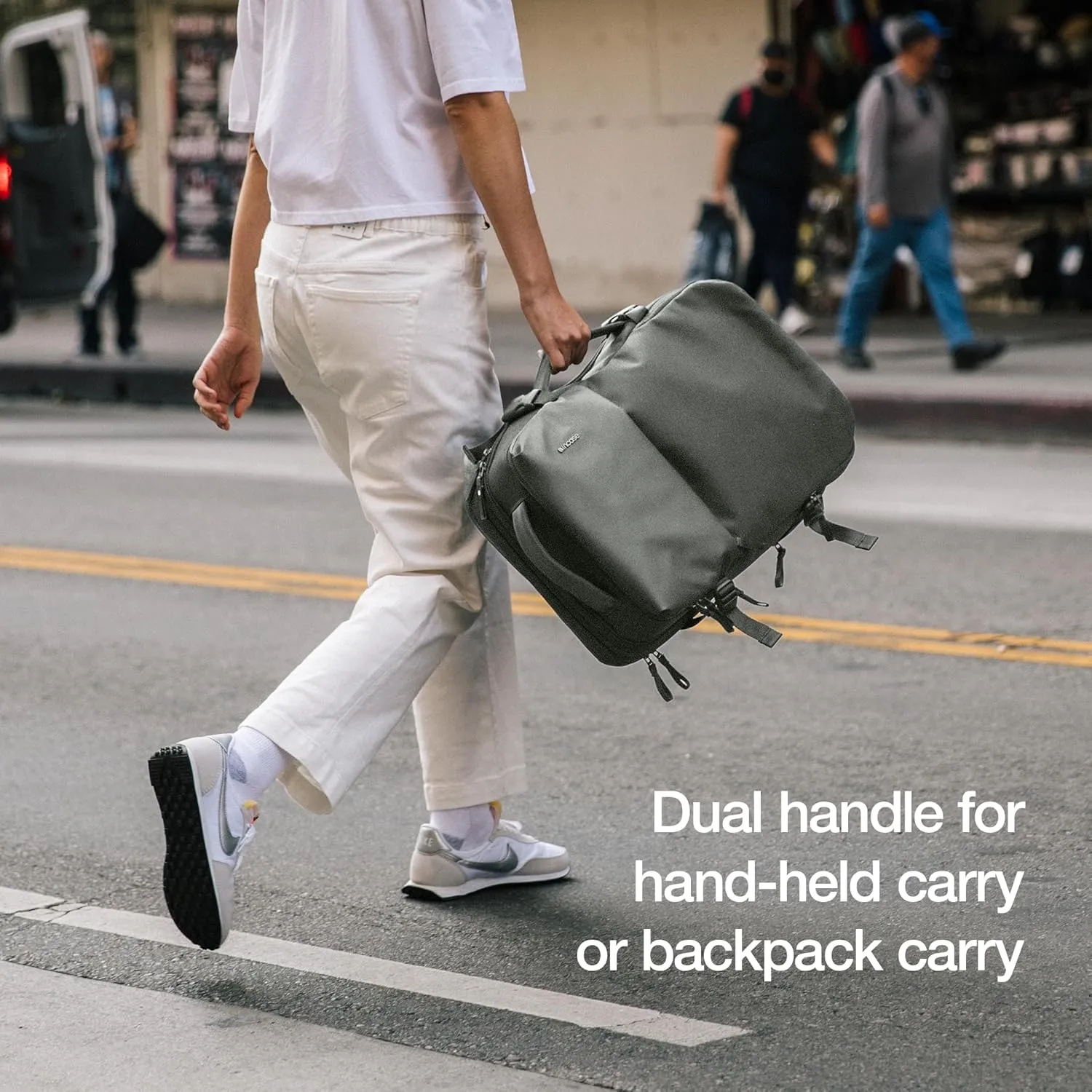 A.R.C. Travel Pack - ReSpun 100% Recycled Polyester, 38L Backpack, RFID-Blocking, Shoe Compartment, Expansion Zipper, Ergonomic Straps, Laptop Compartment for 16 PC/Mac, Travel Friendly - Smoked Ivy