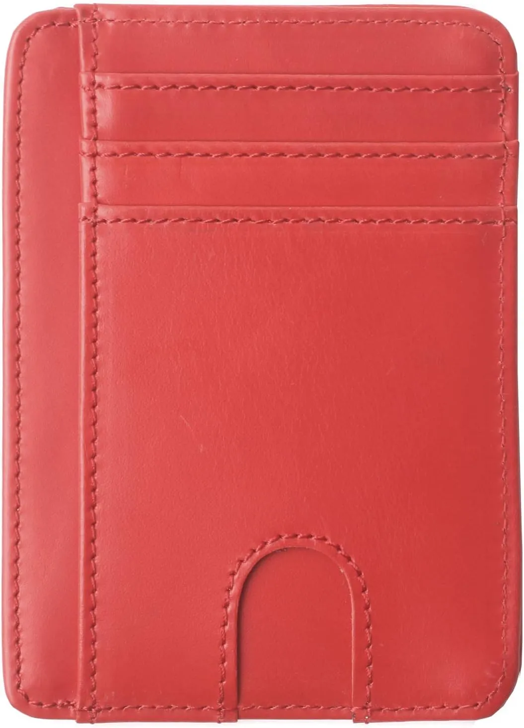 Borgasets Slim Wallet for Men Women Minimalist Thin Travel Front Pocket Genuine Leather Credit Card Holder with RFID Blocking