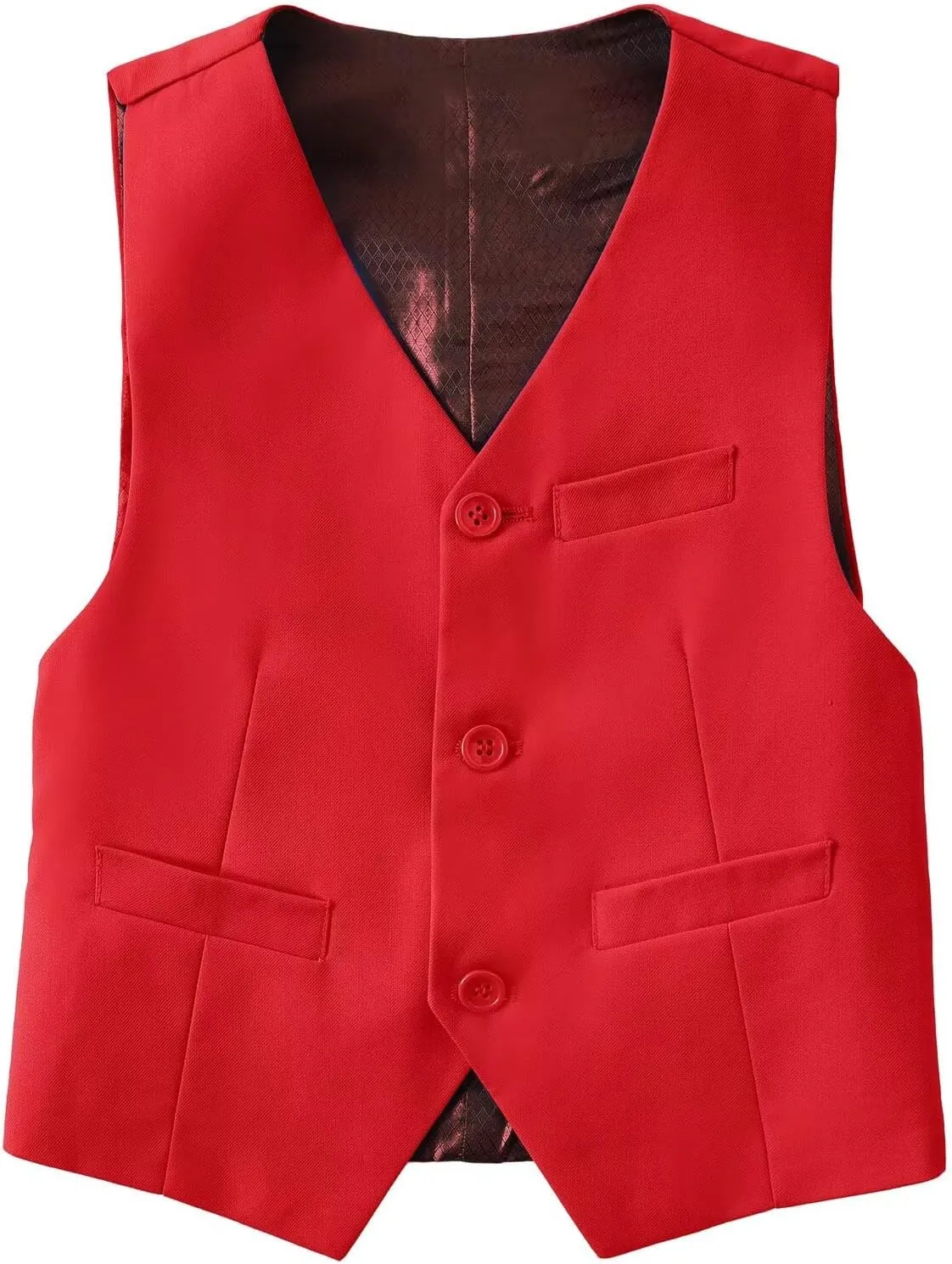 Boys Suit Formal Kids Wedding Outfit 3 Piece Slim Fit Boys Suit Vest Pants Shirt Set with Tie