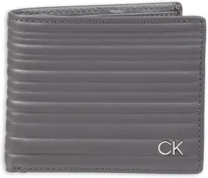 Calvin Klein Men's RFID Leather Minimalist Bifold Wallet with Multiple Card Slots and ID Window
