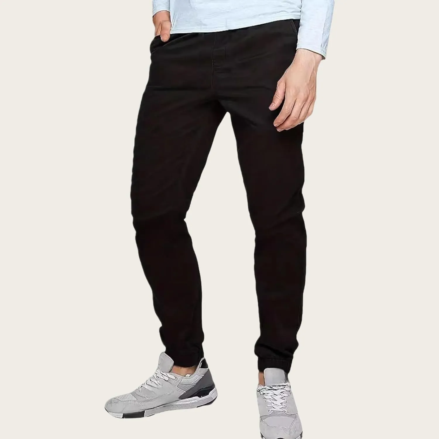 Casual Pants for Mens Cargo Fashion Overalls Slim Fit Lightweight Sweatpant Tether Leg Straight Comfy Fall Trousers