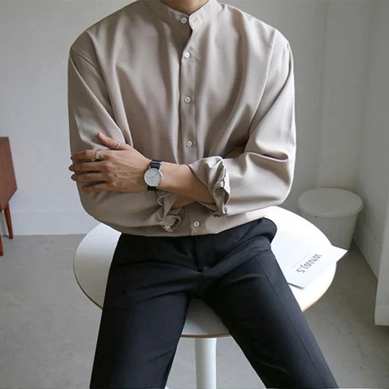 Classic Mandarin Collar Shirt
