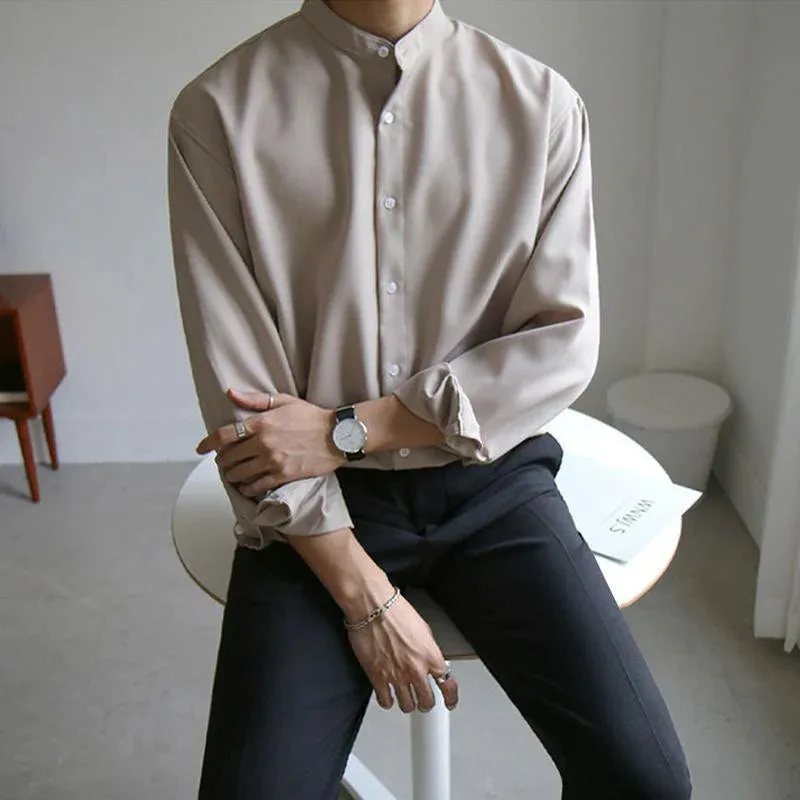 Classic Mandarin Collar Shirt