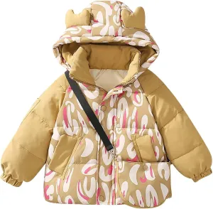 Coat Kids Toddler Baby Girls Boys Winter Warm Thick Solid Cotton Long Sleeve Padded Jacket Clothes (Yellow, 3-4 Years)