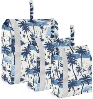 Coconut Tree Sailboat Packing Cubes for Travel 3 Set Packing Cubes Large Suitcase Organizer Bags Set for Travel