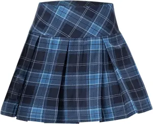 cooki Pleated Skirts for Women High Waist A-Line Tennis Skirt Women's Casual Stretchy Flared Pleated Mini Skirts