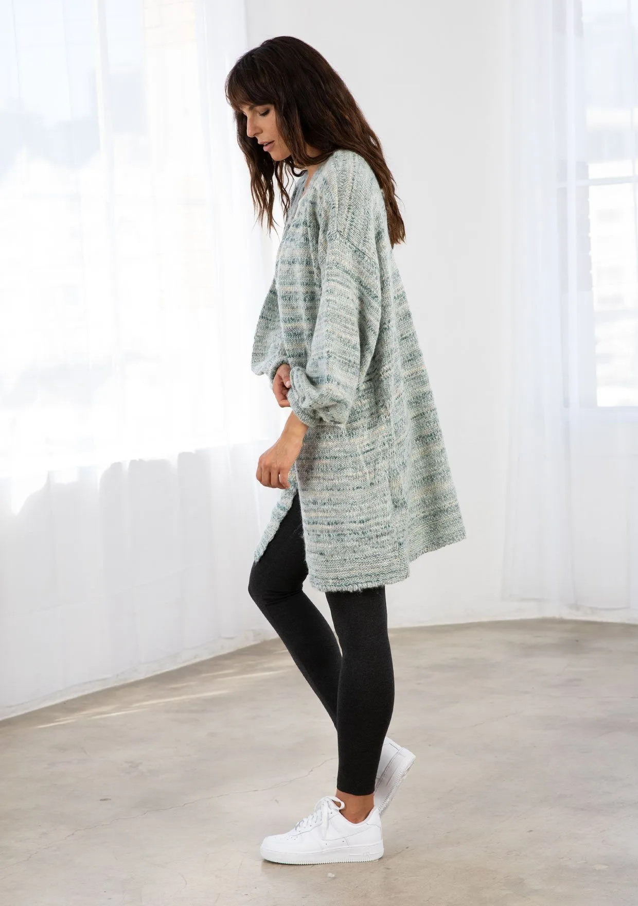 Cozy Up Melange Knit Cardigan