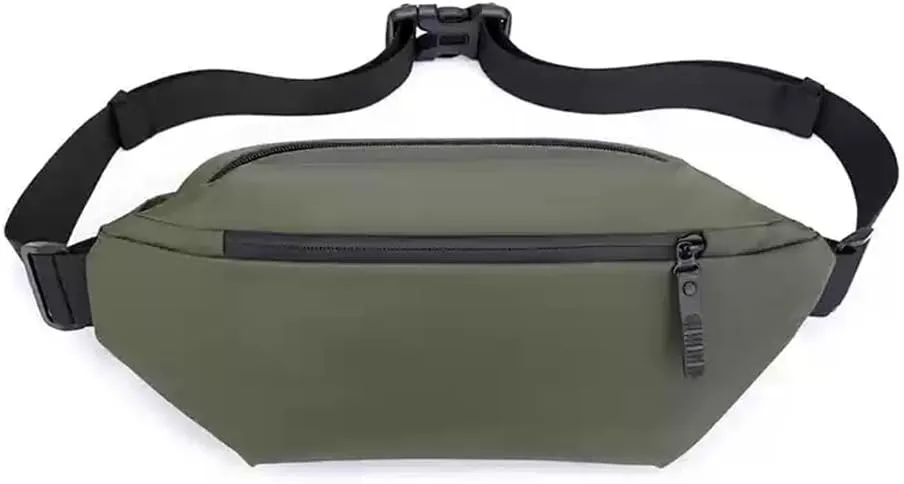 Crossbody bag for men and women, minimalist chest and shoulder bag, waterproof and lightweight travel and leisure bag (dark blue)