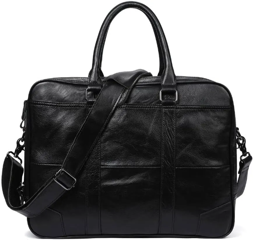 CSCDD Laptop Bag Men's Travel Messenger Bag Men's Leather Travel Tote Bag Casual Business Briefcase
