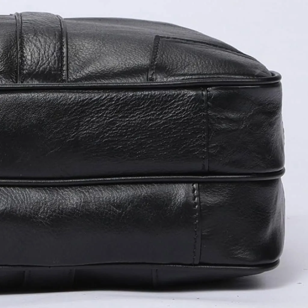 CSCDD Laptop Bag Men's Travel Messenger Bag Men's Leather Travel Tote Bag Casual Business Briefcase