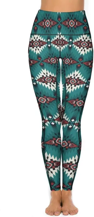 Cute Birds Floral Yoga Pants Women Tummy Control Workout Leggings with Pockets Stretchy High Waist Work Casual Pants