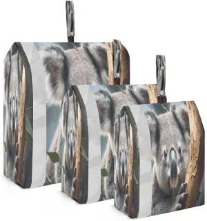 Cute Koala Branch Packing Cubes for Travel 3 Set Compression Packing Cubes Suitcase Organizer Bags Set for Suitcase