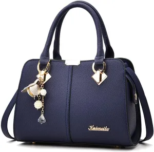 Dayfine Women Handbag Satchel Bag Top Handle Bag Faux Leather Tote Purse Shoulder Bag Briefcase Minimalist Lady