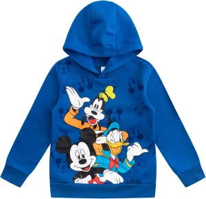 Disney Mickey Mouse, Goofy and Donald Duck Boys Pullover Hoodie for Toddler, Little and Big Kids