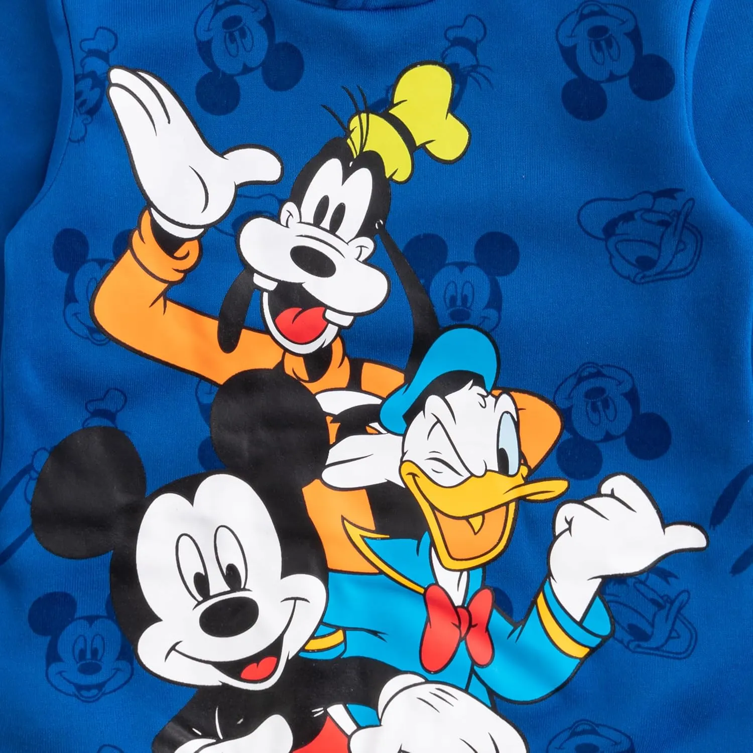 Disney Mickey Mouse, Goofy and Donald Duck Boys Pullover Hoodie for Toddler, Little and Big Kids
