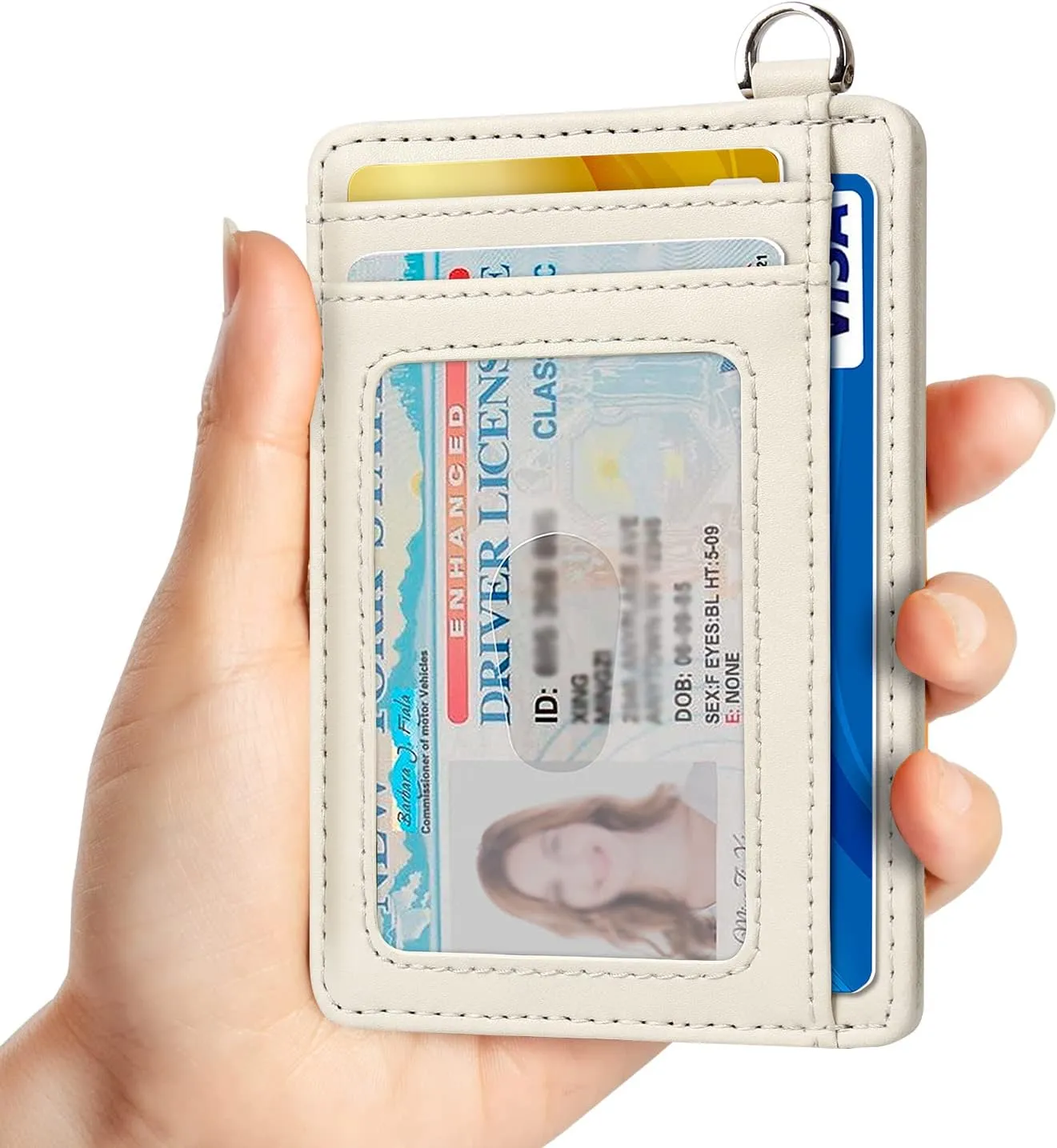 EcoVision Slim Minimalist Front Pocket Wallet, RFID Blocking Credit Card Holder Wallet with Detachable D-Shackle for Men Women