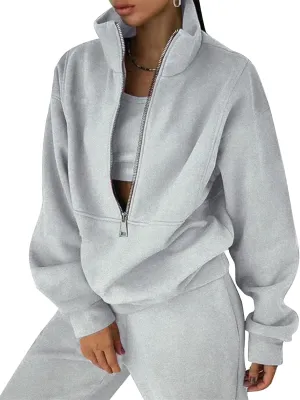 Eisctnd Womens Fleece 2 Piece Sweatsuit Lounge Set Long Sleeve Sweatshirt Jogger Pants Tracksuit Sweatsuit 2025 Fall Sets