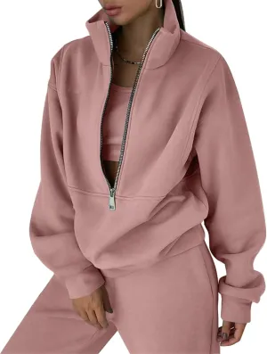 Eisctnd Womens Fleece 2 Piece Sweatsuit Lounge Set Long Sleeve Sweatshirt Jogger Pants Tracksuit Sweatsuit 2025 Fall Sets