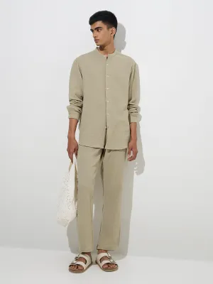 ETA Sage Crinkle-Textured Relaxed-Fit Cotton Shirt