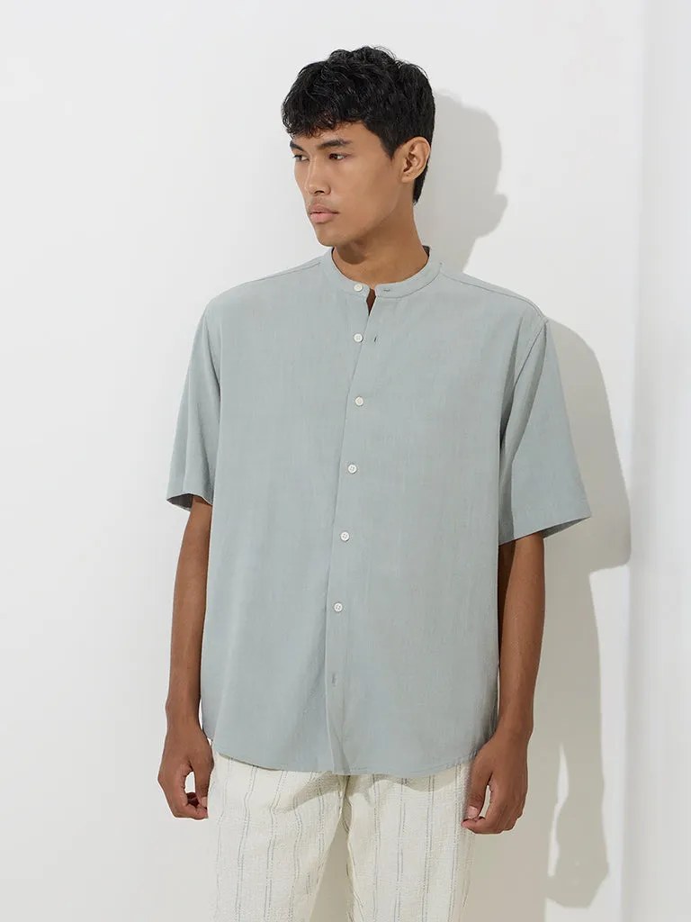 ETA Sage Solid Relaxed-Fit Cotton Shirt