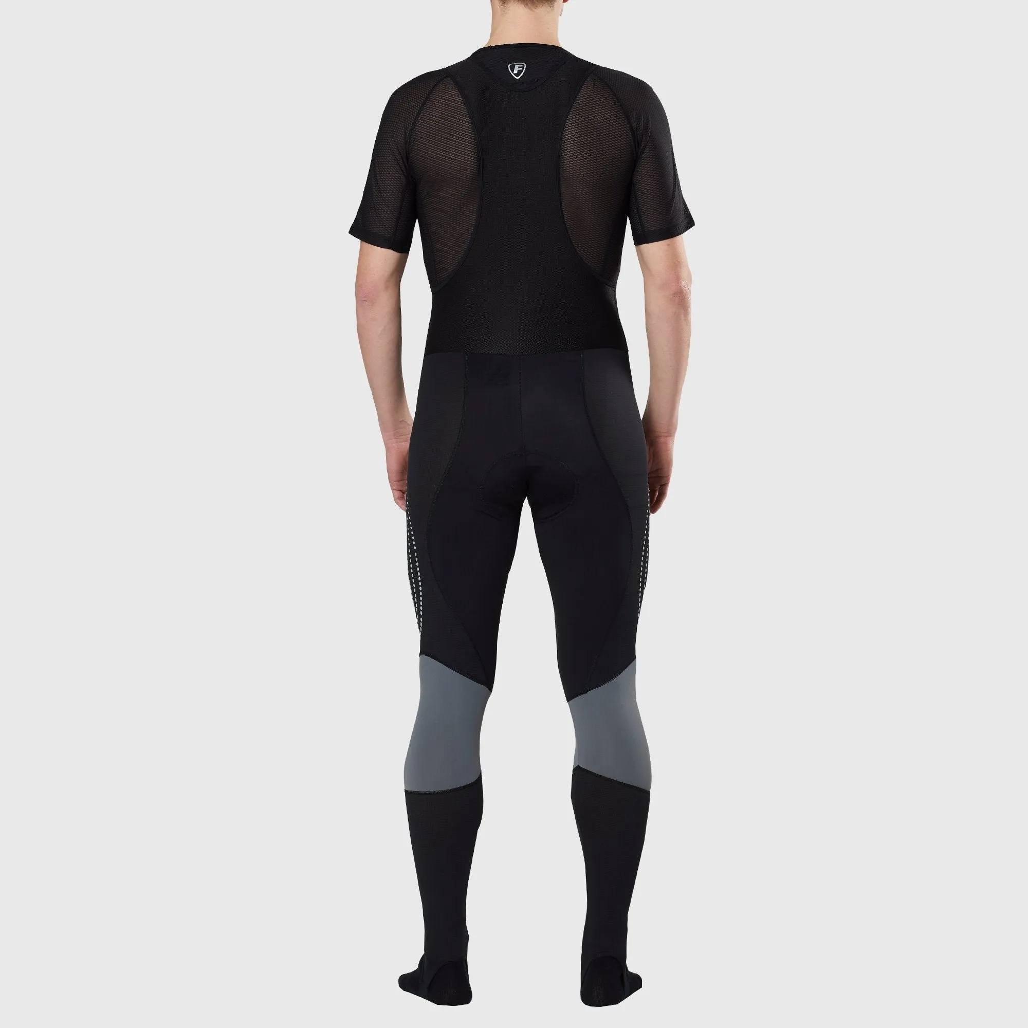 Fdx Men's Set Thermodream Thermal Roubaix Long Sleeve Cycling Jersey & Bib Tights - Grey
