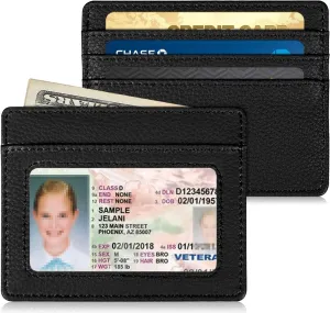 Fintie Slim Minimalist Front Pocket Wallet, RFID Blocking Credit Card Holder Card Cases with ID Window for Men Women