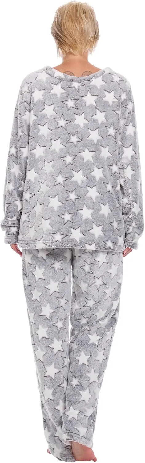Fleece Sets For Woman All Printed Women's Sleepwear Womens Soft Pajamas Sets