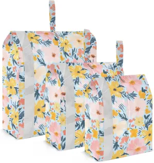 Flowers Colorful Packing Cubes for Travel 3 Set Travel Packing Cubes Luggage Packing Organizers for Suitcase