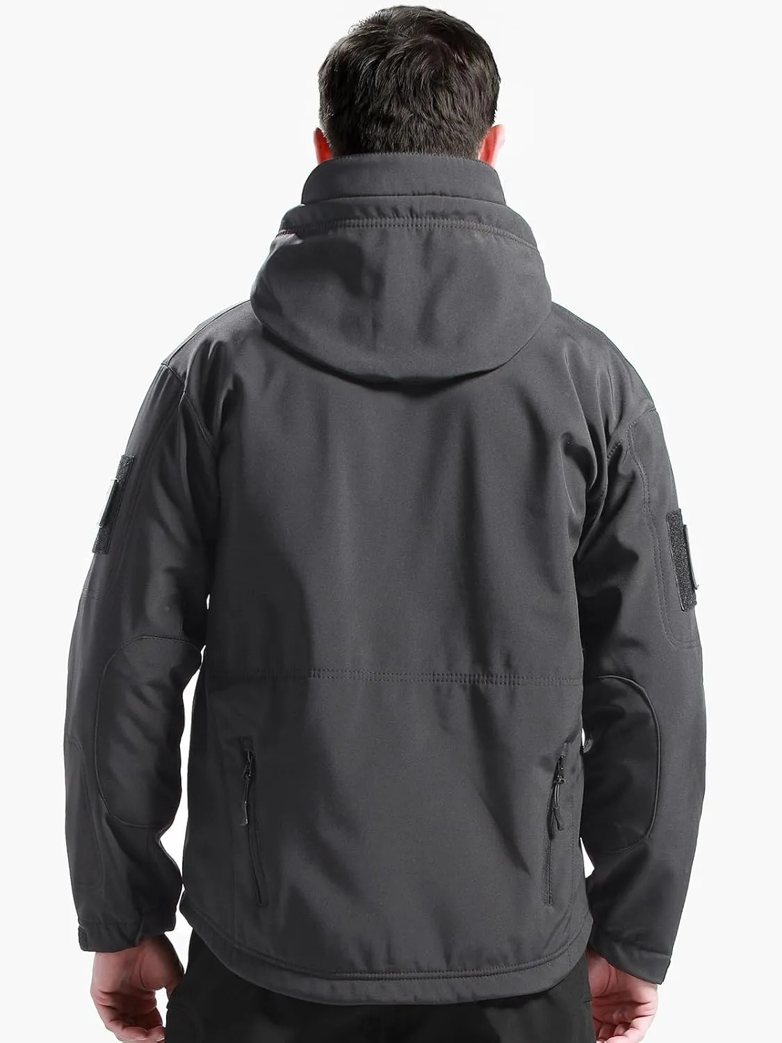 FREE SOLDIER Men's Outdoor Waterproof Soft Shell Hooded Military Tactical Jacket