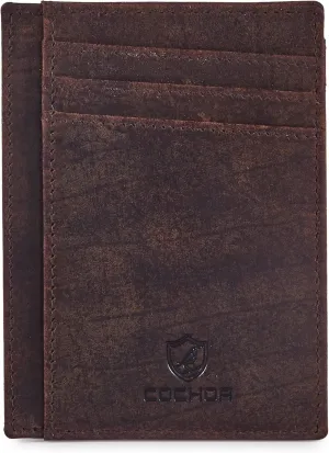 Front Pocket Wallet for Men Women Slim Minimalist Real Leather RFID Blocking Credit Card Holder