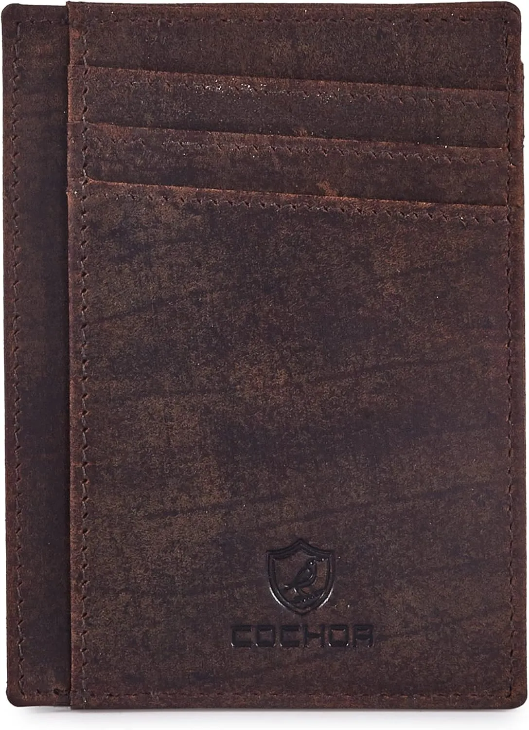Front Pocket Wallet for Men Women Slim Minimalist Real Leather RFID Blocking Credit Card Holder