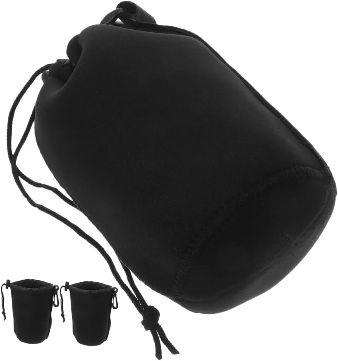 Gadpiparty Neoprene Camera Lens Pouch Set 3 Sizes Dslr Bag for Lens Protection Travel-friendly Storage Case