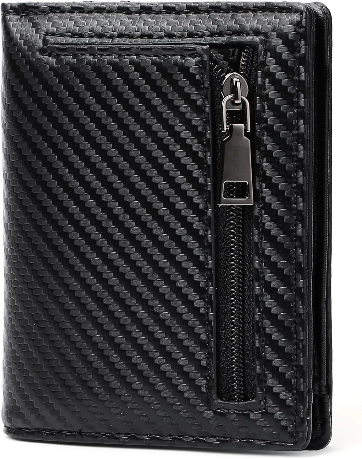 GAEKEAO Mens Wallet Slim Bifold RFID Blocking Thin Credit Card Holder Genuine Leather Minimalist Front Pocket Wallets for Men with Zipper Coin Pocket