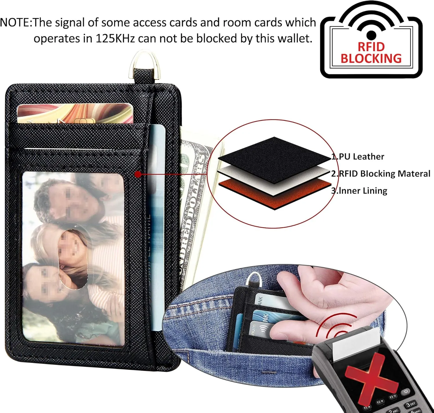 GEEAD Slim Minimalist Front Pocket RFID Blocking Card Holder Wallets for Men & Women, Small Credit Card Holder for Women