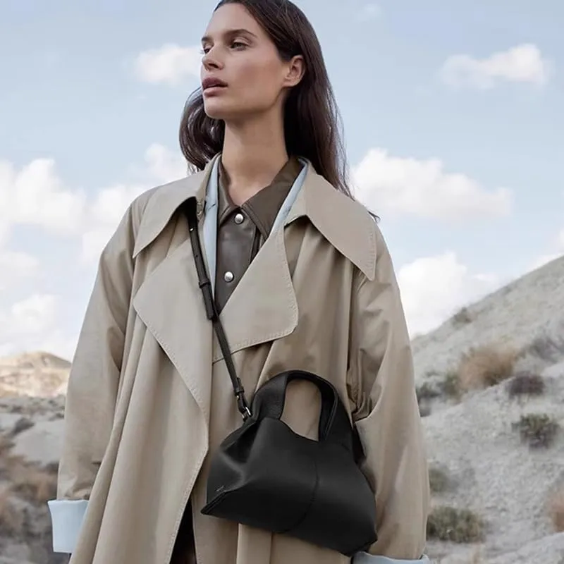 Genuine Leather Hobo Bag for Women - Minimalist Crossbody Purse with Adjustable Strap, Elegant Handbag for Daily Use