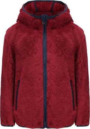 Girl's Jacket Kids Full Zip Ultra Soft Sherpa Fleece Hoodie Sweatshirt