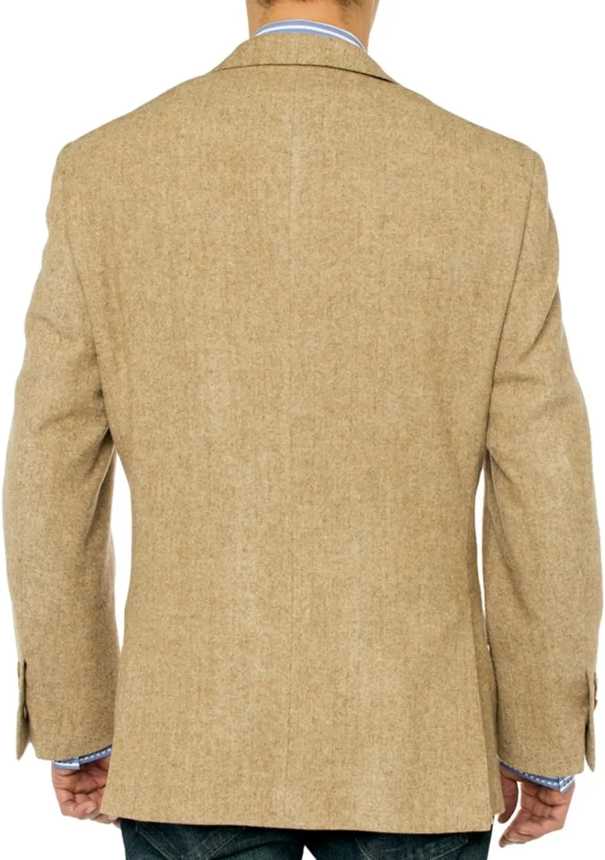 GN Luciano Men's 2 Button Luxe Camel Hair Suit Jacket Sport Coat Blazer