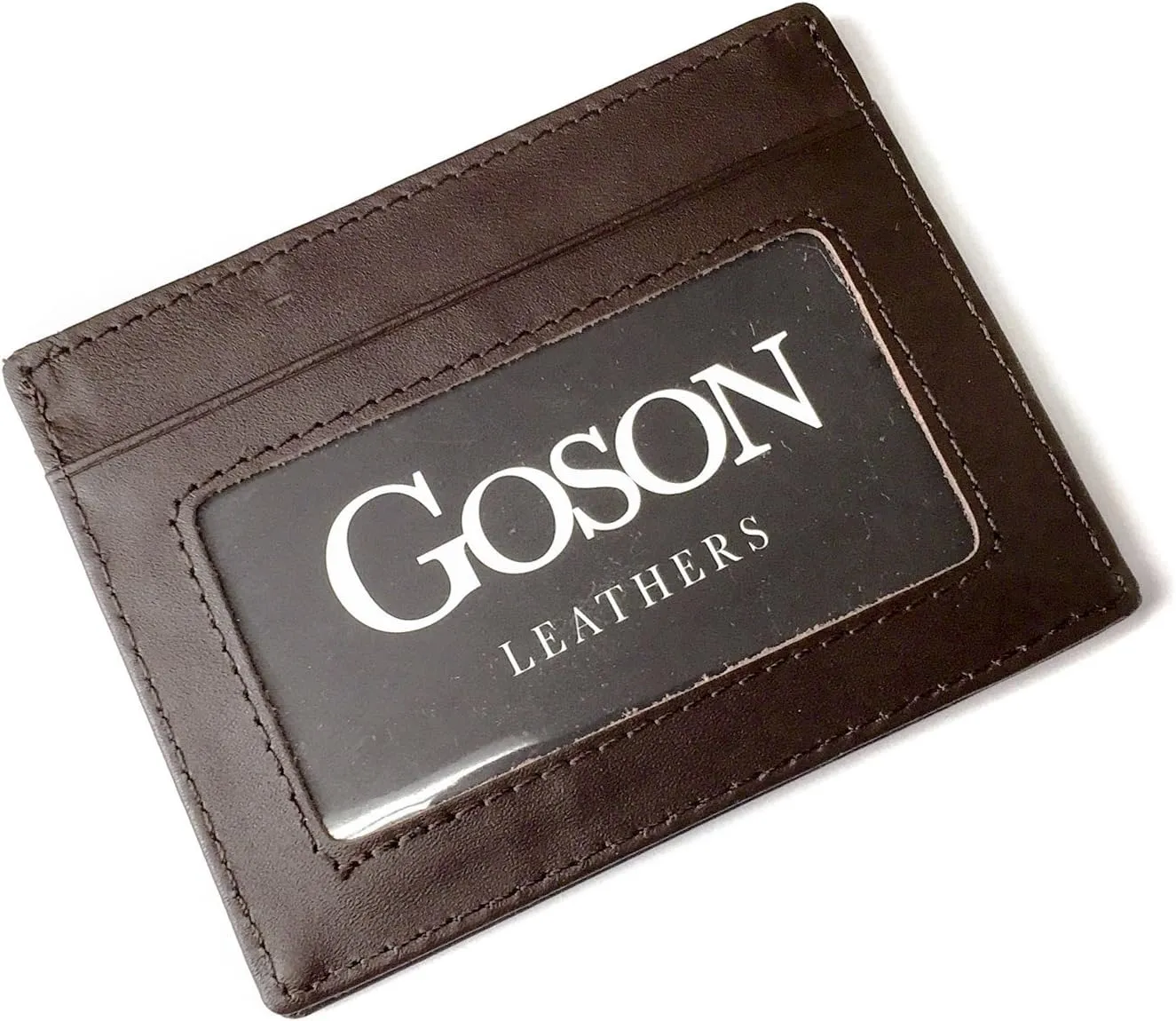 Goson Slim Wallet Leather Money Clip Wallet For Men - Front Pocket Wallet, Credit Card Holder, Slim Minimalist Wallet