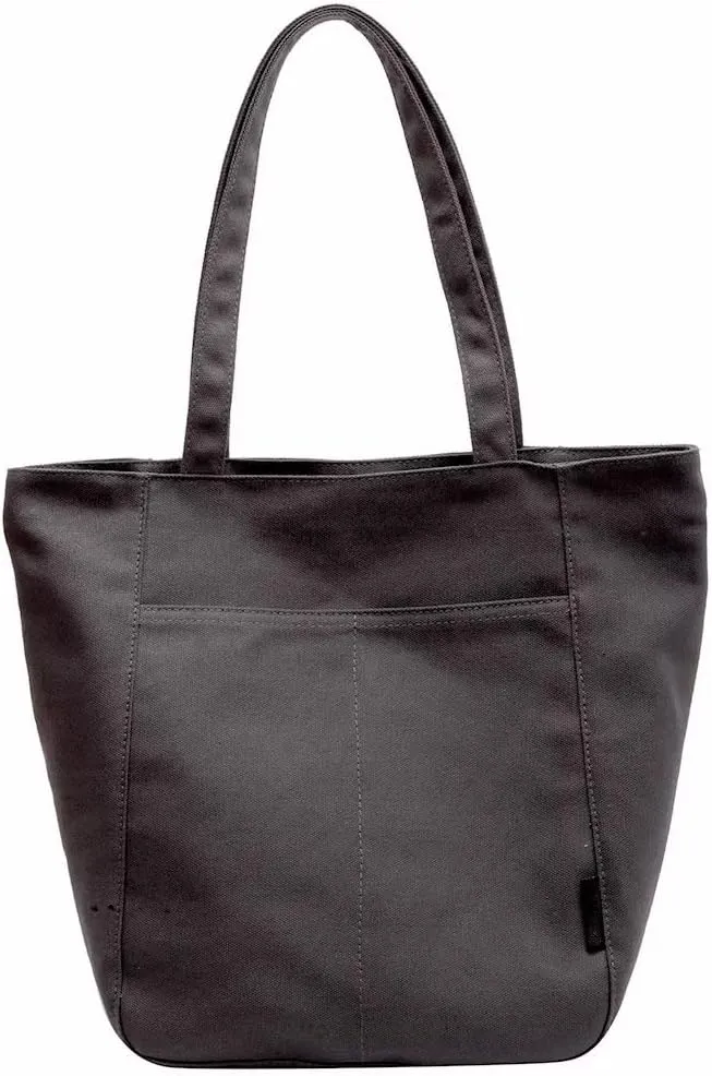 Handbag for Women Minimalist Canvas Bucket Bag Large Capacity Work Tote Bag Everyday Multi Pocket Shoulder Purse