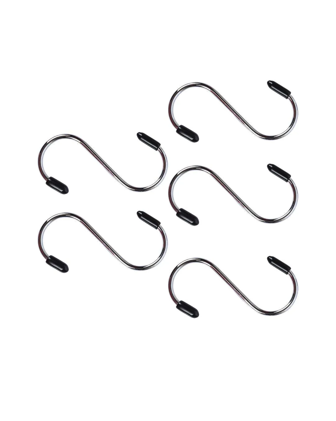 Hanging Hooks, Silver, Iron, Set of 5 Hooks