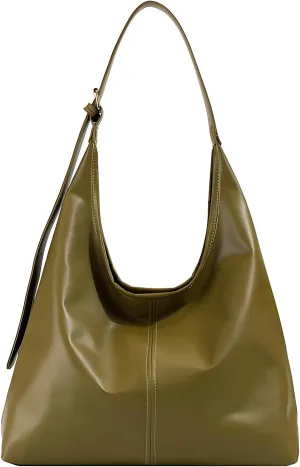 Hobo Bag for Women Vegan Leather Tote Purses with Soft Straps, Slouchy Shoulder Bag