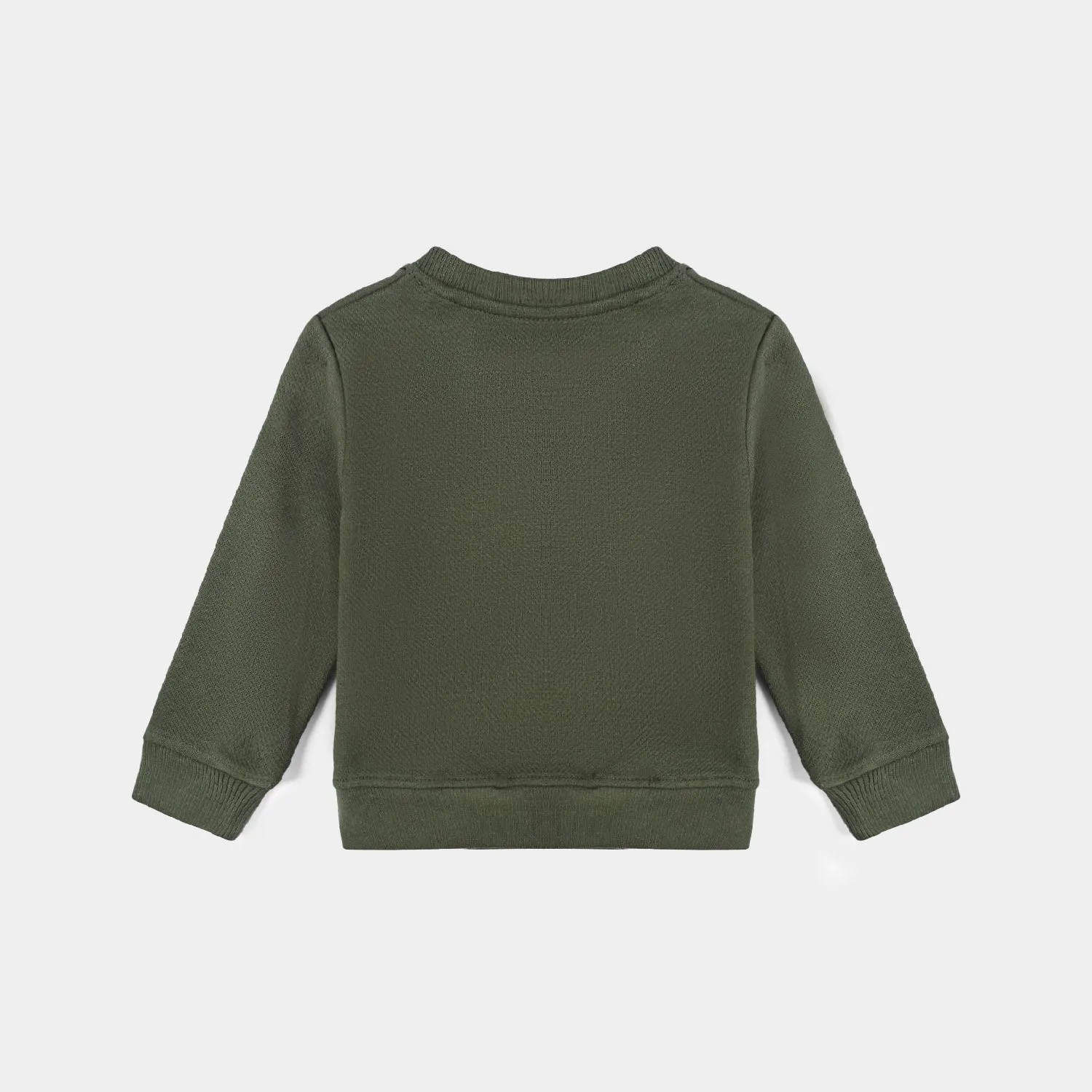Infant Boys Jacquard Sweatshirt Be Brave- Green